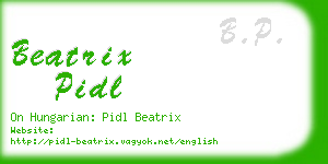 beatrix pidl business card